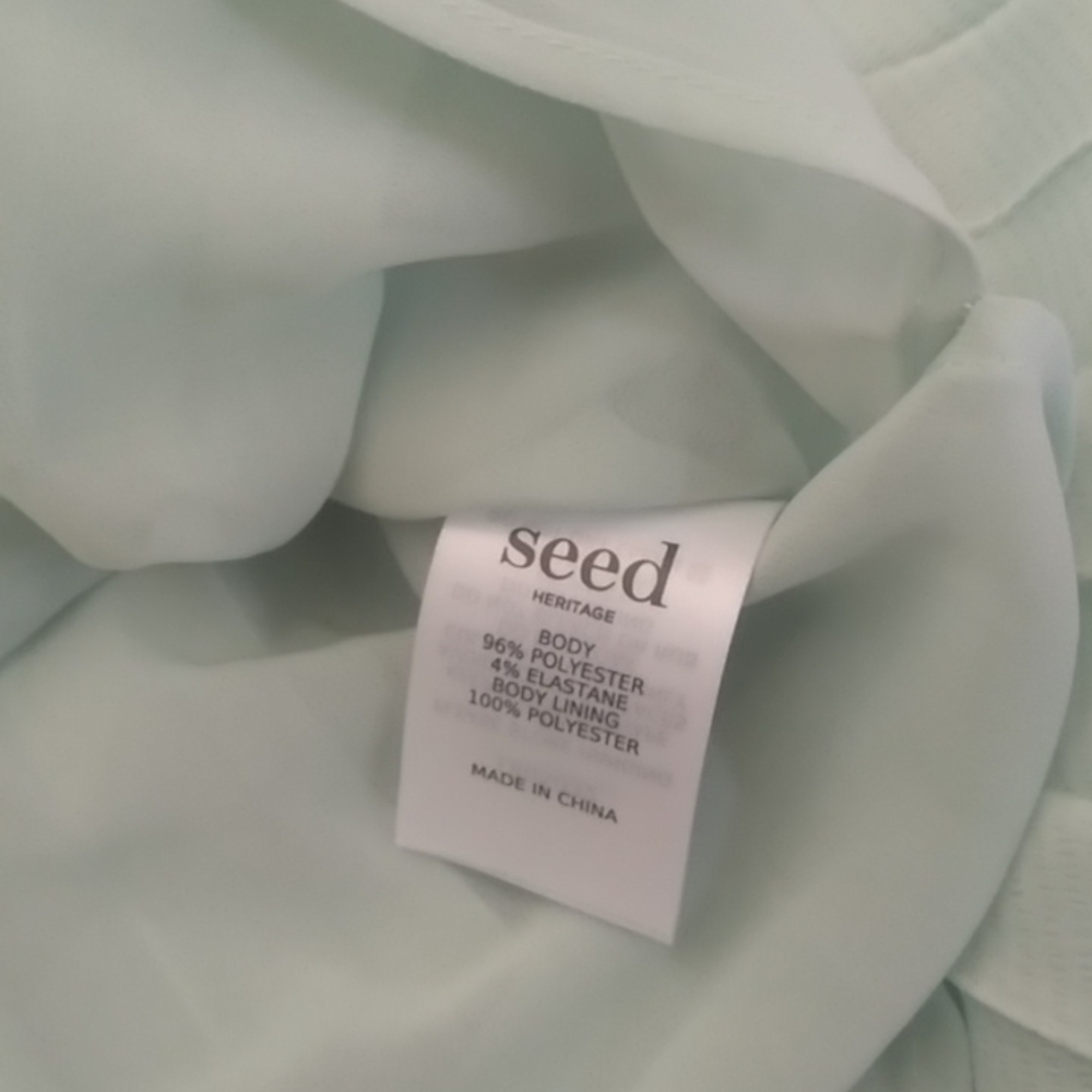 BNWT Seed Heritage pale mint pleated midi skirt size 10 - Picture 5 of 8